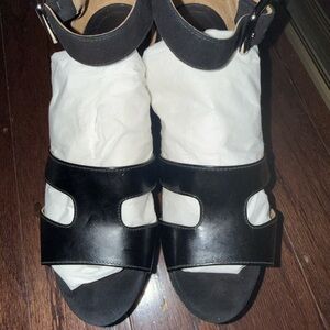 Hermes Black Women's Wedge Sandals